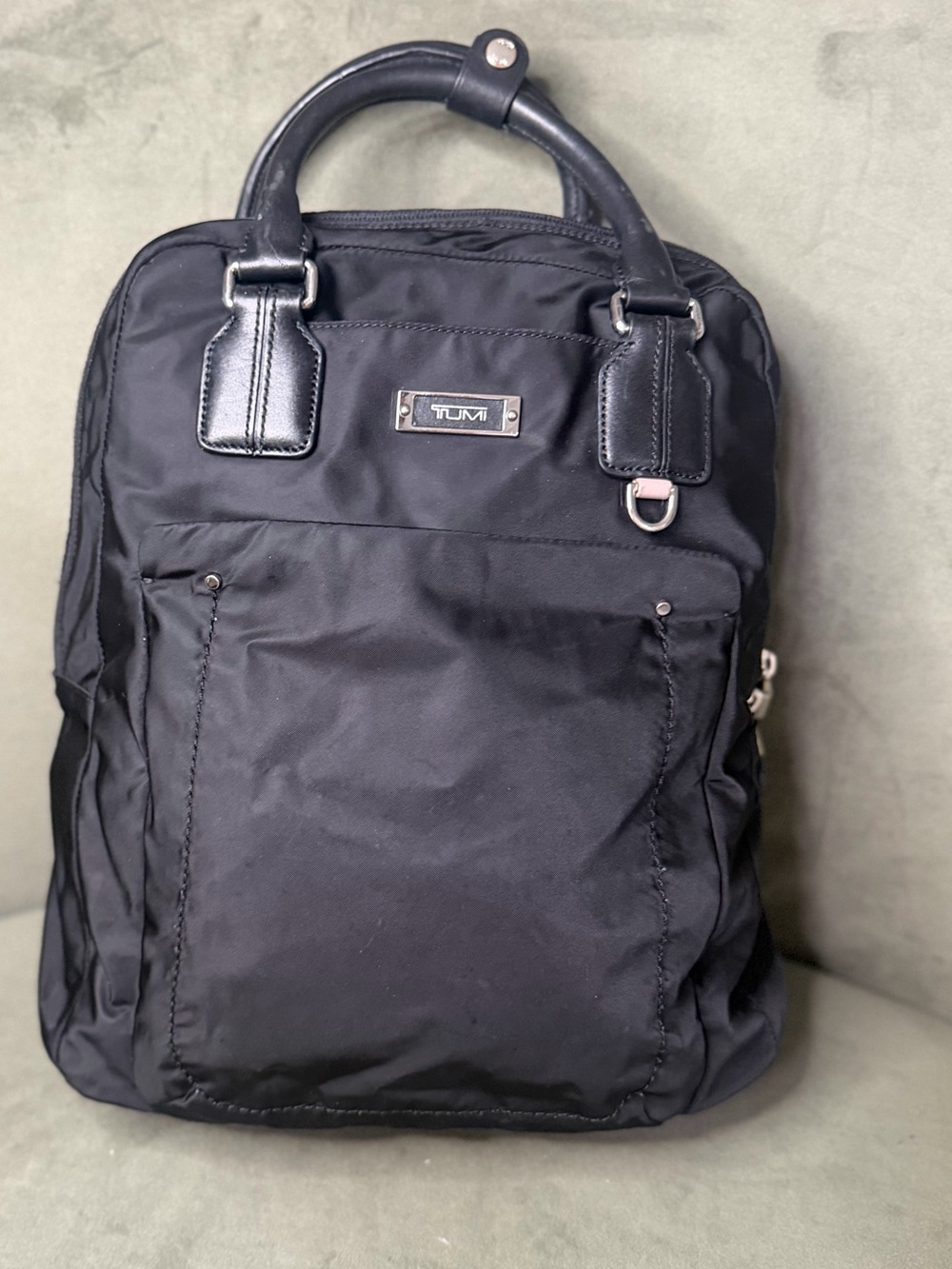 TUMI Black Nylon Backpack